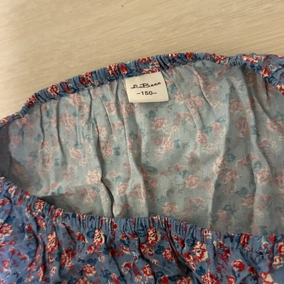 3/$10 La Beca Girls Blue and Pink Floral Long Sleeve Midi Dress - Picture 3 of 9